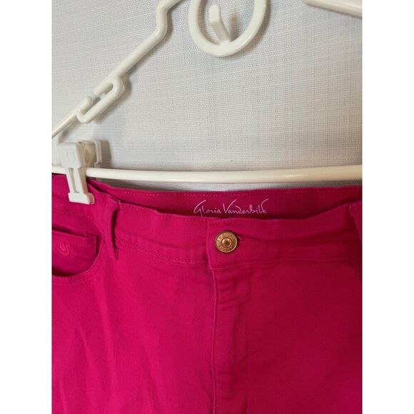 Gloria Vanderbilt Amanda Fuchsia Crop Jeans 16 - Picture 9 of 10